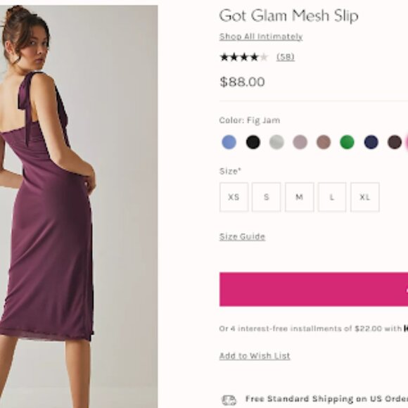 Free People: Got Glam Mesh Slip - Picture 4 of 4